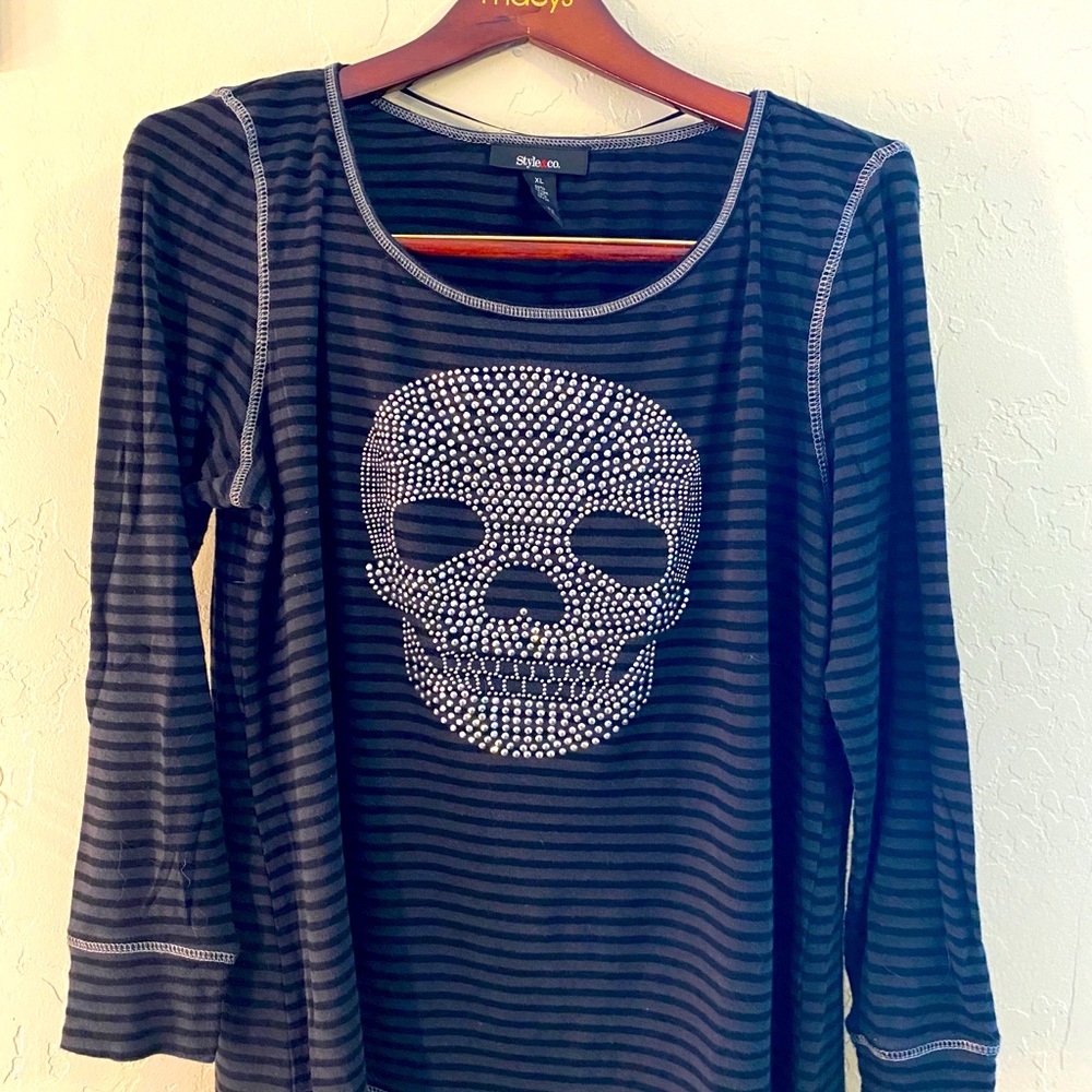 Pirates rhinestone long sleeve shirt